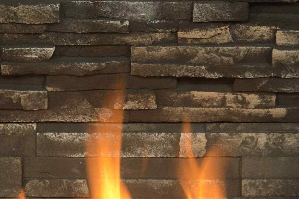 H3 Gas Fireplace Ledgestone Liner