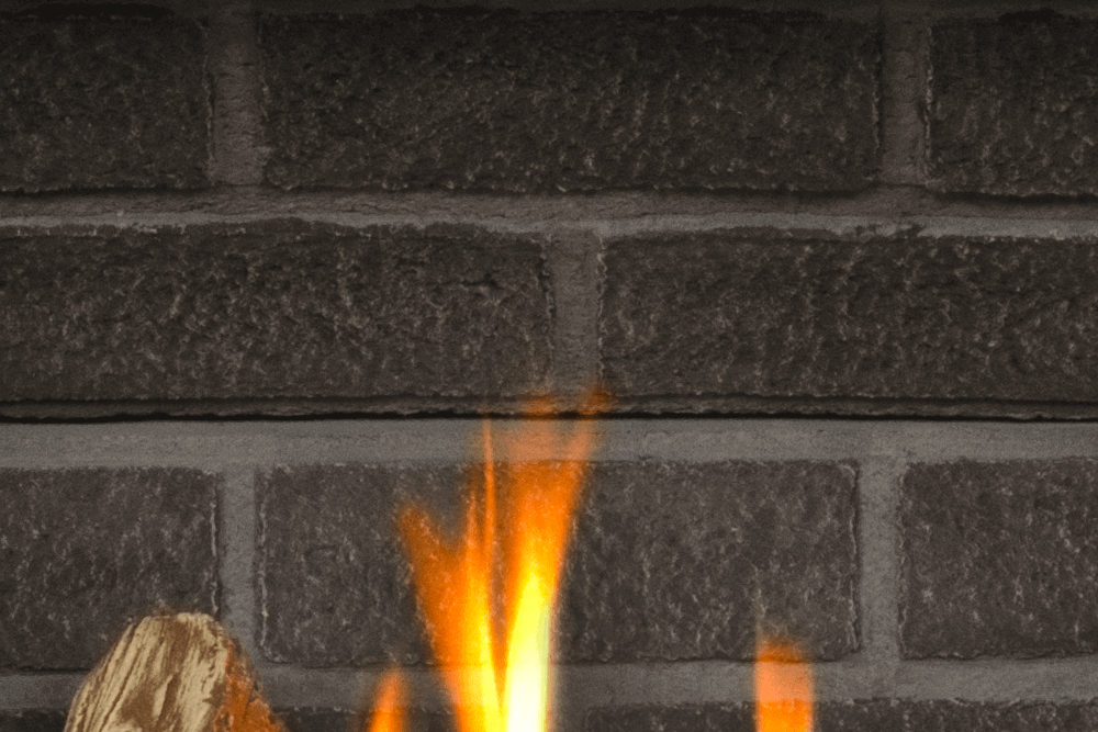 H3 Gas Fireplace Charcoal Brick Liner