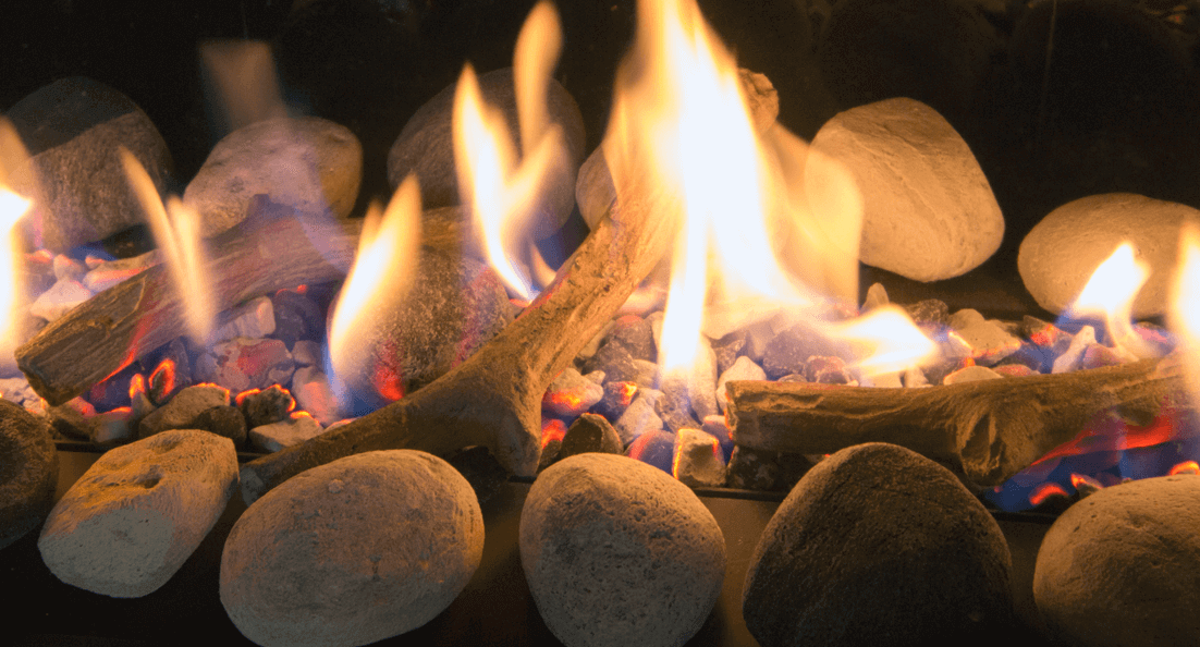 Rock and Shale set for Valor gas fireplaces