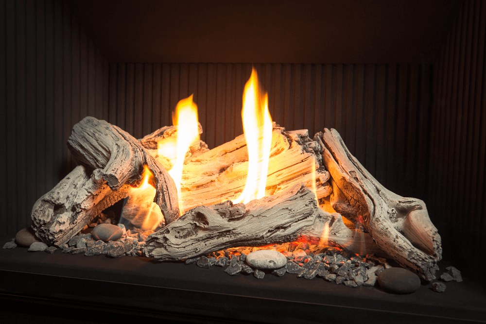H6 Gas Fireplace Driftwood