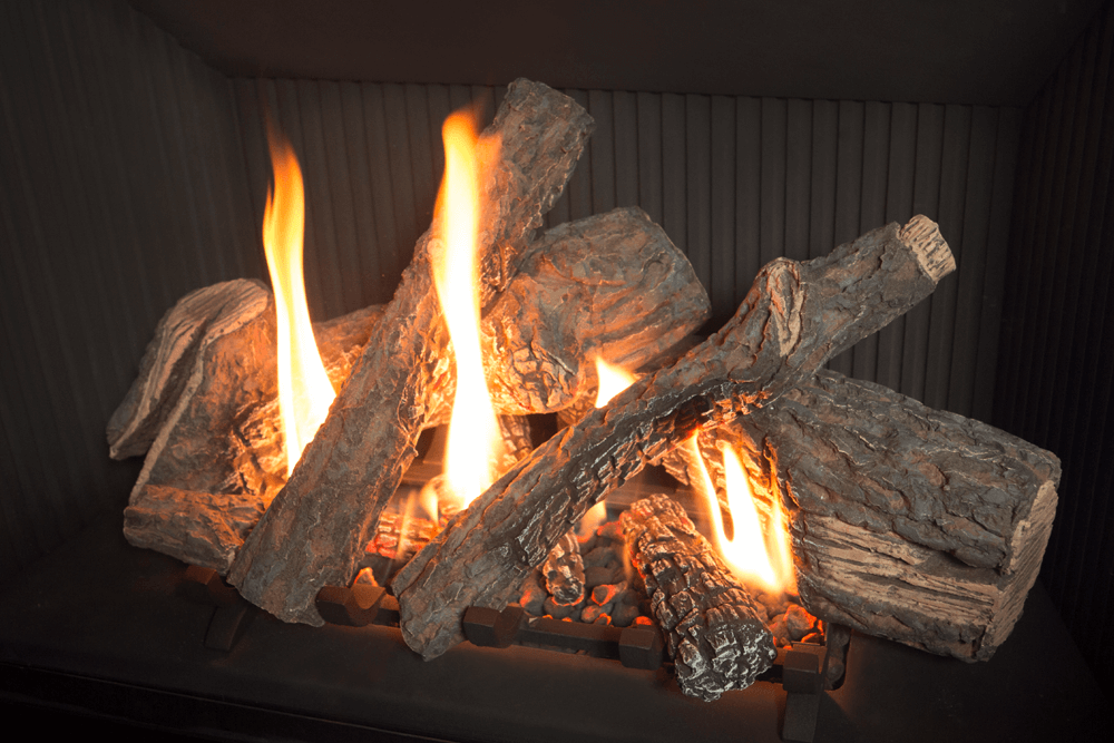 H6 Gas Fireplace Traditional Logs