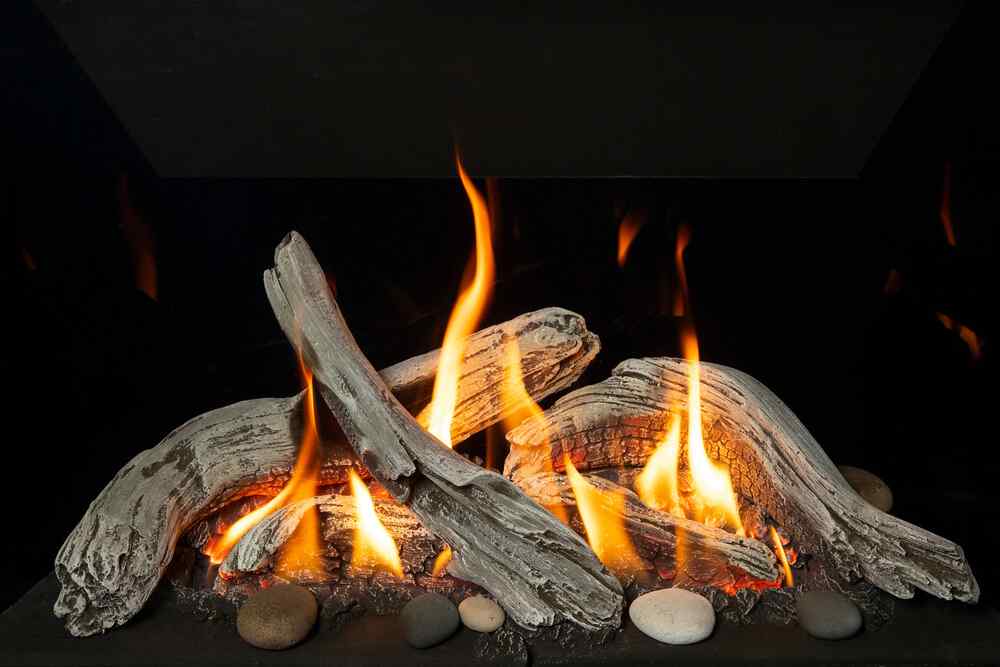 Valor H5 Gas Fireplace Driftwood Logs