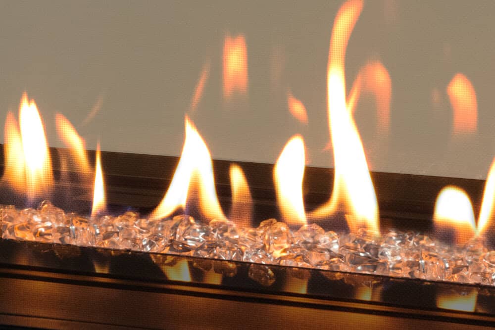 LX1 Pier Gas Fireplace Murano Glass