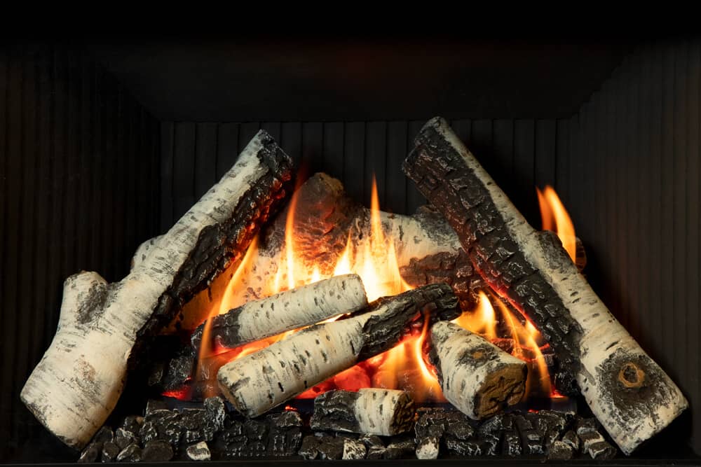 Valor G3.5 Gas Fireplace Insert Birch Logs