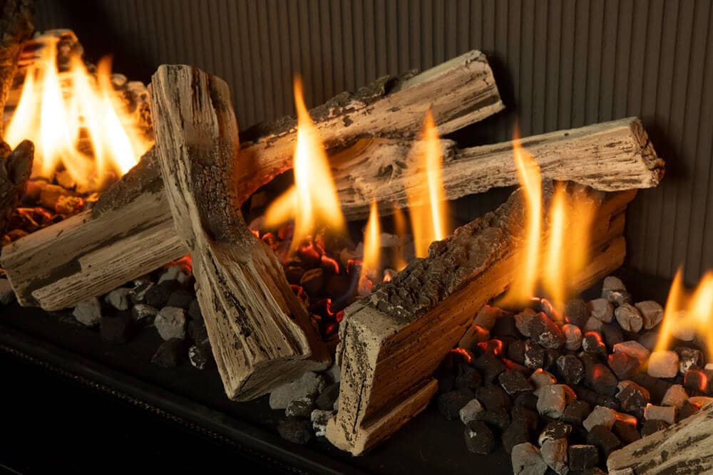 Valor LT1 Gas Fireplace Splitwood Logs