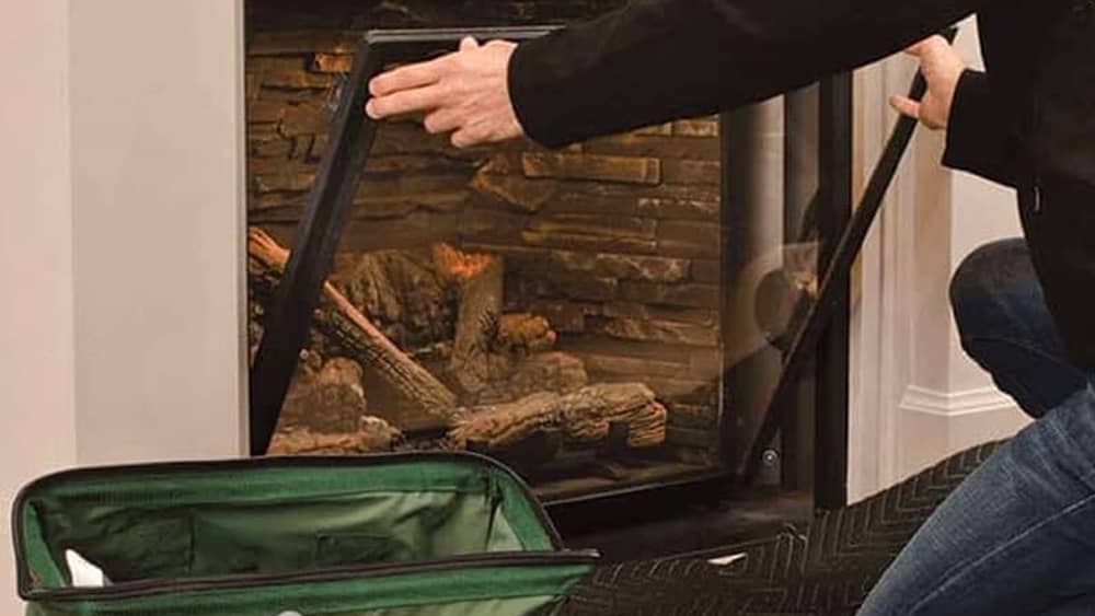 Gas Fireplace Window