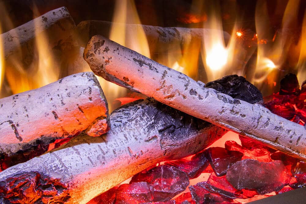 Valor Lex Electric Fireplace Birch Logs