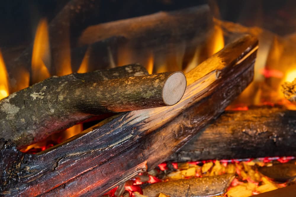 Valor Lex Electric Fireplace Real Wood Logs