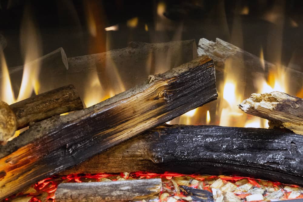 Valor Lex Electric Fireplace Real Wood Logs