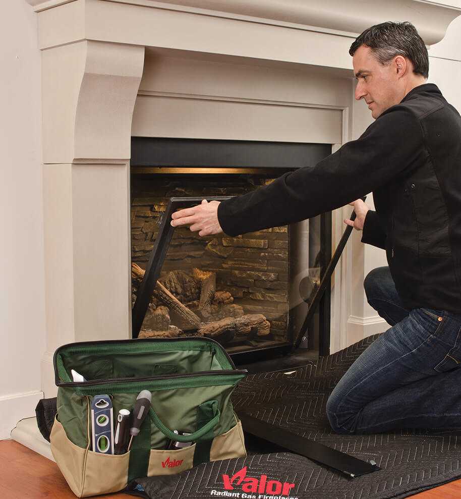 Valor Fireplaces glass maintenance and removal