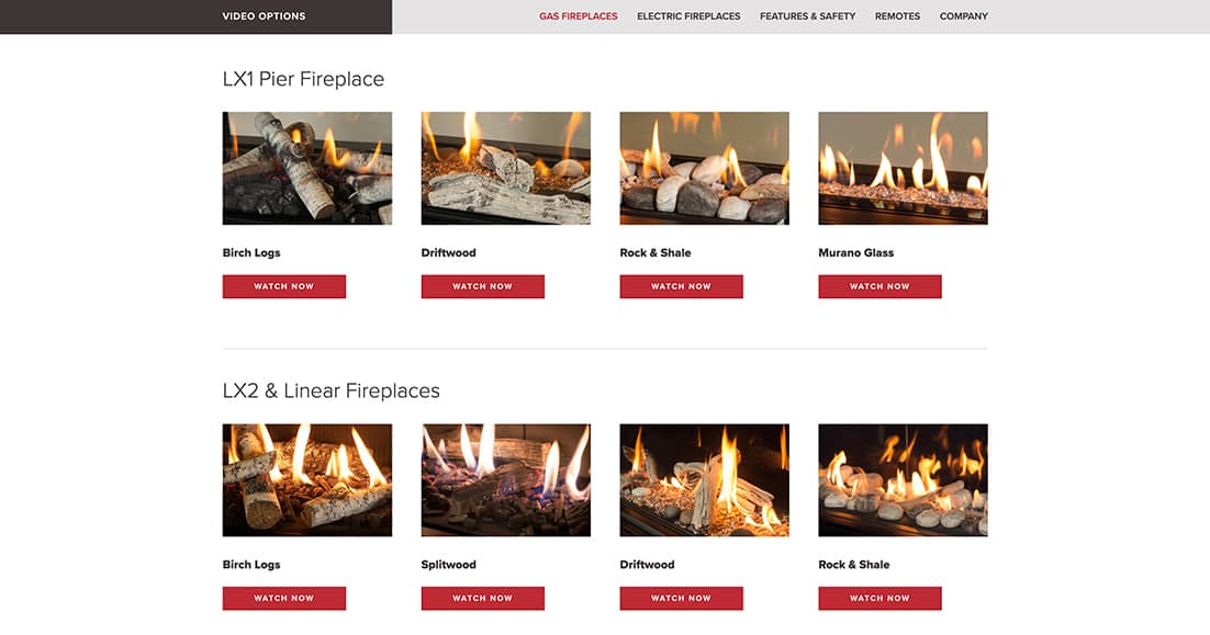 View Valor gas and electric fireplace videos