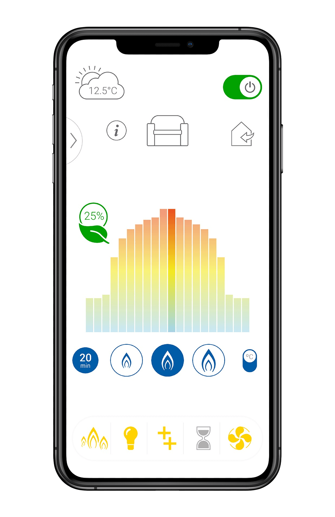 Control your Valor Gas Fireplace with our remote app