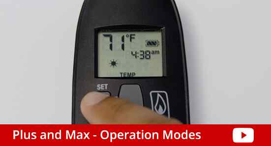 Valor Plus and Max Remote Controls Operation Mode