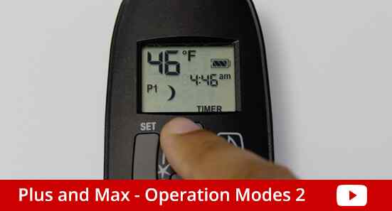 Valor Plus and Max Remote Controls Operation Mode 2